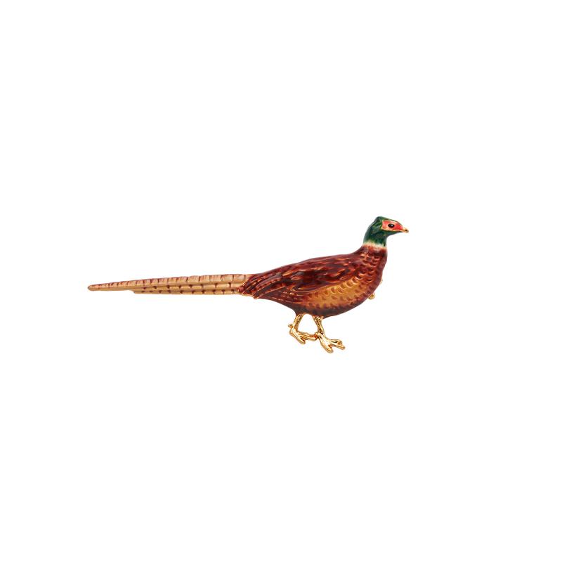 Gold Pheasant Brooch
